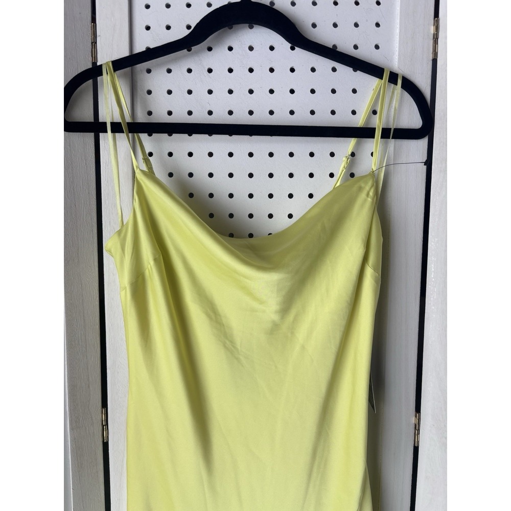 NWT $108 Express Maxi Slip Dress Yellow Women's XS Spaghetti Strap - Picture 3 of 13